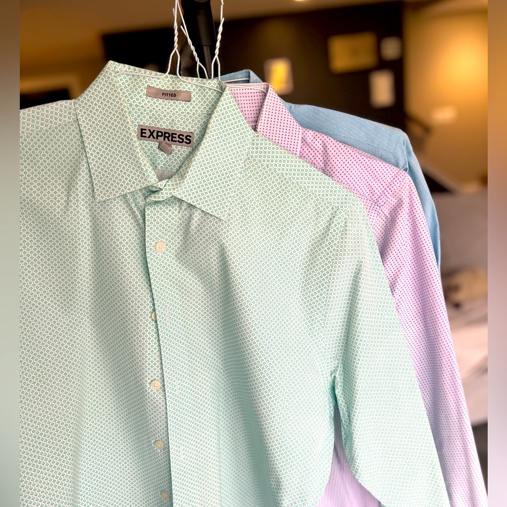 Lot of Men’s Express 1MX fitted button up shirts